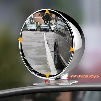 1pc Carro Espelho Convexo do Lado do Auxiliar Espelho Retrovisor de Segurança de Condução de Estacionamento Auxiliar de Rotação de ângulo Amplo de Ponto Cego do Espelho
