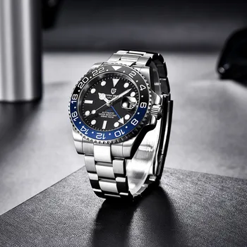 2020 PAGANI DESIGN de Relógio de Marca de Luxo Homens relógio de Pulso Mecânico GMT Luxo Safira 100M Impermeável Homens Relógio Relógio Masculino
