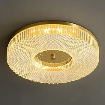 2022 novo design luzes de teto de ouro changable led moderna lustre para sala de estar geometria rodada iluminação interna Люстра