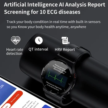 2022 Novo Smart Watch ECG+PPG Pressão Arterial frequência Cardíaca Assistir IP68 Impermeável de Fitness Tracker Smart Watch para Huawei Xiaomi