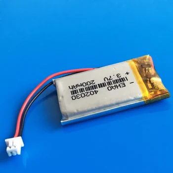 3.7 V bateria de Li de polímero de íon recarregável da bateria do 200mah 402030 TJS 1,25 mm personalizado atacado FCC ROHS do CE MSDS certificação de qualidade