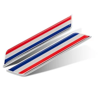 3D Prata França Bandeira francesa Auto Emblema Emblema de Decalques da Motocicleta Carenagem Decalques Adesivos de Carro Acessórios