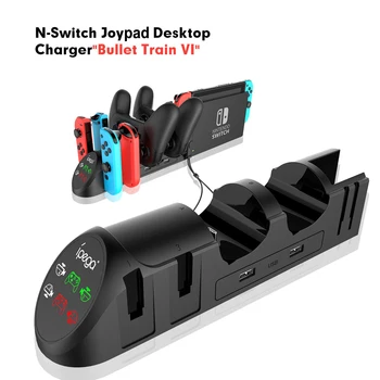 6 em 1 Controlador de Carregador Dock Station para Nintendo Interruptor 4 Joypad 2 Pro Controladores USB 2.0 Suporte de Carregamento Jogo de Acessórios