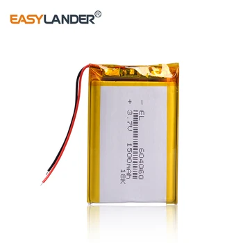 604060 3,7 v 1500mAh bateria de Lítio Li-Po Bateria de Polímero De alto-falante Bluetooth PDA GPS interfone registrador no android gravador dvr
