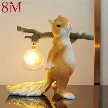 8M Nórdicos Lâmpada de Tabela Criativo Esquilo LED Decorativas Para a Casa de Crianças Pequenas Mesa de Luz
