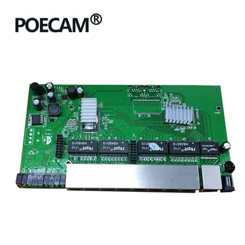 9 porta gigabit poe módulo switch 10/100/1000Mbps IEEE802.3af/a 48V-56V ativos interruptores max potência de saída de 30W HD da câmera do ip