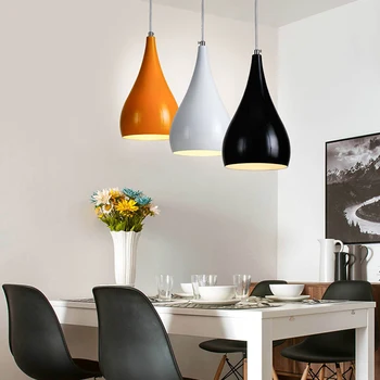 A moda moderna diodo emissor de luz pendente de Alumínio penduradas sala de lâmpada para a sala de jantar, Cozinha Restaurante Renovação de Abajur AC85-265V