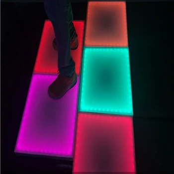Actividades interiores e Exteriores da Iluminação do Assoalho Decoração de Indução Colorido Mudança de Cor Luzes LED Festa de Dança