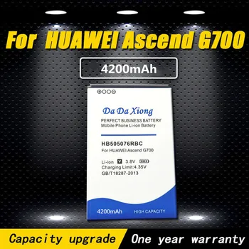 Alta qualidade 4200mAh HB505076RBC Bateria do Telefone para Huawei A199 G700 G710 Y600 C8815 G610T G610 S G716 G606 Bateria