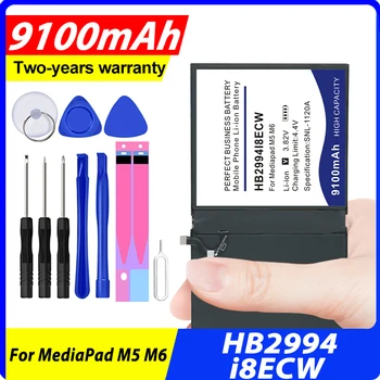 Alta Qualidade 9100mAh HB2994i8ECW Bateria Para Huawei MediaPad M6 10.8 M5 LITE + Acompanhamento muito