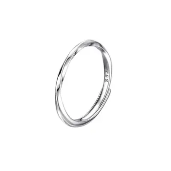Anel de prata 925 feminino ins não se desvanece aluno anel do dedo o anel de frio sênior do vento anel ajustável