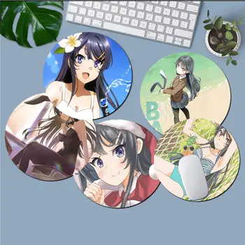 Anime Mai Sakurajima INS Maré Rodada Promoção Esteira de Tabela Aluno tapete de rato do Teclado do Computador Pad Jogos Pad para PC Computador de Mesa