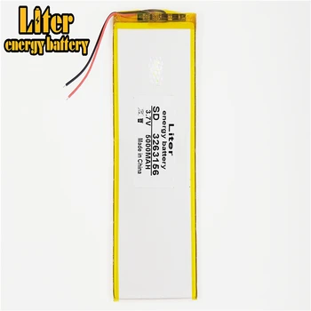 Bateria recarregável de 3,7 V 5000MAH 3263156 de Polímero de lítio ion / Li-íon para tablet pc