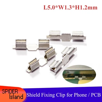 Blindagem Clip de Fixação da tampa da placa do Pwb de aço inoxidável enlatados suporte do telefone móvel patch Fivela 5.2*1.3*1.2 mm
