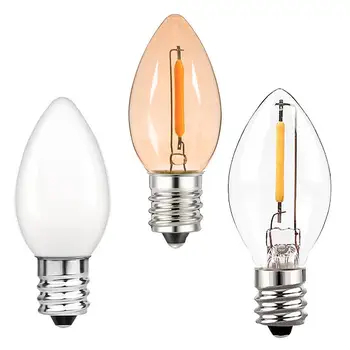 C7 LED Edison Filamento Noite Lâmpada E14 0,5 W 2200K E12 110V 220V Vintage Pingente Decorativo de Iluminação Dimmable Lâmpadas de LED