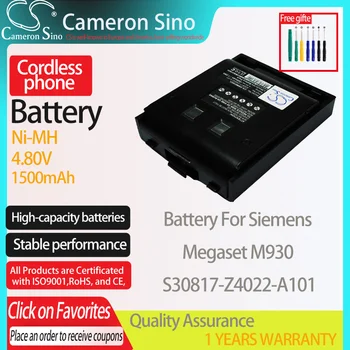 CameronSino Bateria para a Siemens Megaset M930 se encaixa Siemens S30817-Z4022-A101 sem fio Bateria do telemóvel,telefone Fixo, bateria de 1500mAh