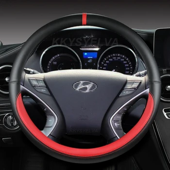 Carro Cobertura de Volante Para Hyundai Tucson 2011-2015 Elantra 2011-2016 Avante i30 2012 a 2016 Sonata 8 2012-2014 Auto Acessórios