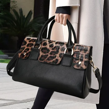 Classe superior de couro de luxo bolsa das Mulheres handbag designer Leopardo das mulheres bolsa de Alta qualidade bolsa