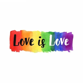 Colorido amor É o Amor do Orgulho Gay LGBT Adesivos de carros Impermeável, Protetor solar Vinil Decalque para JDM pára-choques Tronco Gráficos de Decoração Carro