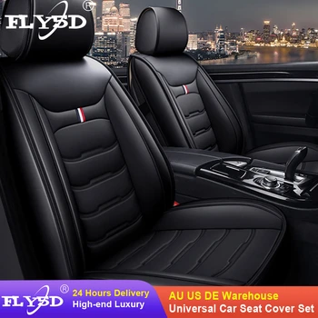 Confortável, Respirável PU Couro do Assento de Carro Kits Cobertura Universal Auto Protetor de Almofada Interior Acessórios do Carro Para Toyota VW
