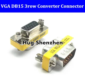 DB15P VGA macho para macho / fêmea para fêmea / fêmea-macho conector DB15 VGA 3rows Conversor adaptador frete Grátis