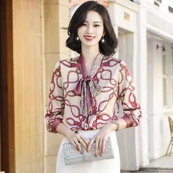 Europeus e Americanos verão impresso flores de mulheres média de manga profissional de negócios do office coreano casual camisa solta