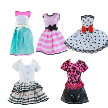 Feito a mão da forma 5/Estilo Muito o Vestido da Boneca Brinquedos em Miniatura Coisas Boneca, Acessórios Para a Barbie de Vestir DIY de Crianças de Jogo Presentes