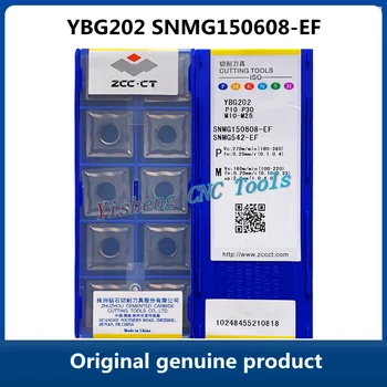 Frete grátis ZCC CT YBG202 SNMG150608-EF YBG202 CNC pastilhas de metal duro Para o Aço, de aço inoxidável 10PCS/BOX