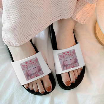 Garota Anime bonito 2021 Mulheres Flip-Flops Interior Casa de Sapatos de senhoras Quentes de Verão, Moda Praia Sandálias de Dedo do pé Aberto
