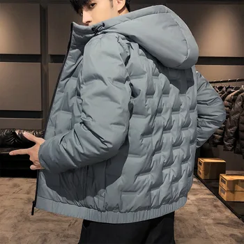Jaqueta homens capa de 90 branco edredom 2021 inverno nova versão coreana de moda casual casaco quente, homens Bonitos coats