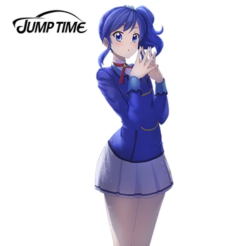 JumpTime 13cm x 4,2 cm Highschool Garota Sexy Aikatsu! Aoi Kiriya Anime JDM Vinil autocolante em 3D Japonês Adesivo de Carro Acessórios