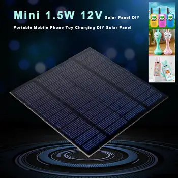 Mini 1.5 W 12V Painel Solar DIY Portátil de Telefone Celular de Brinquedo de Carregamento DIY Painel Solar