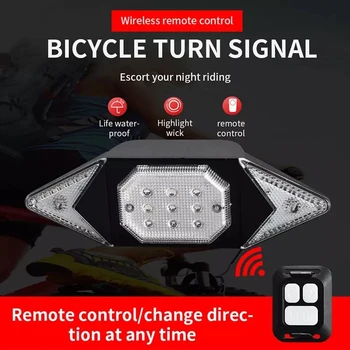 Moto Iluminação Recarregável USB Bicicleta Vire Sinal de Luz de Bicicleta Traseira LED Lâmpada de Aviso de lanterna traseira, Lâmpada de Ciclismo Equitação Equipamento
