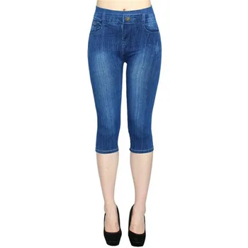 Mulheres Leggings 2022 Fashion Faux Calças Jeans, Calças Muito Sensual Leggings Verão Casual Lápis Calças Simples E Básica Legging