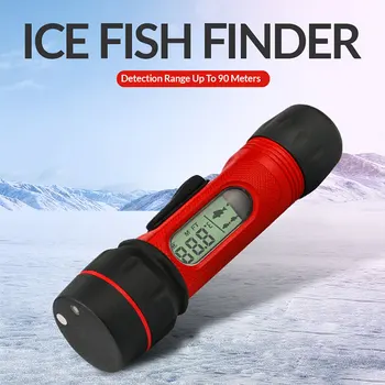Novo Sonar Fish Finder Inverno a Pesca no Gelo Localizador Digital, Identificador de ecobatímetro Impermeável Sensor Sonar Pesca Chão 0.8-90m