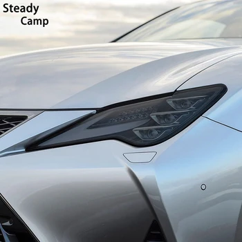 O Farol do carro Película Protetora Frontal Transparente Luz Negra TPU Adesivo Para Lexus RC F RC350 Facelift 2019 2020 Acessórios