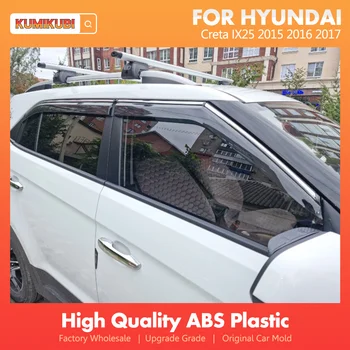 Para Hyundai Creta IX25 Janela Viseira 2015 2016 2017 Plástico ABS de Ventilação de Sol, Guarda Chuva Protetor Delflector Janela Viseira Toldos Tampa