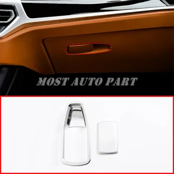 Plástico ABS Cromado Interior do porta-Luvas Lidar com Tampa de acabamento Para BMW Série 3 G20 G21 G28 2019-2021 2pcs a Decoração do Carro do Carro Guarnição