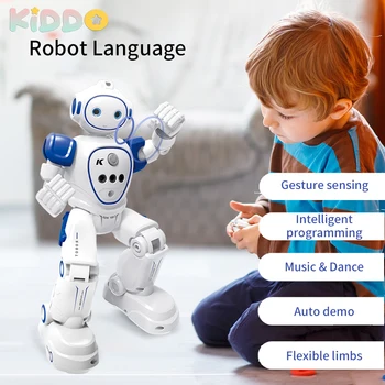 RC Robô Brinquedos Gesto de Sensoriamento Remoto Controle Inteligente programado pela elétrico do Robô Brinquedos Música dançante de Aniversário, Presente da Educação