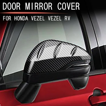 Rearview do carro do Lado do Espelho de Vidro Tampa Moldura de Espelho Caps Para Honda HRV HR-V Vezel 2021 2022 Estilo MUGEN