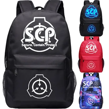SCP Especiais de Contenção de Procedimentos Fundação Logotipo Cosplay Mochila e mochila Montanhismo saco de alta capacidade Prop