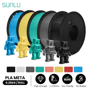 SUNLU 250G/Rolo PLA-Meta 5Rolls Impressora 3D de Filamentos de Alta Liquidez, Melhor Para a Rápida Impressão de 1,75 MM Nenhuma Bolha Criança Refil de Caneta 3D