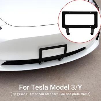 Tesla Model 3/Y Energia Nova Placa De Licença Quadro ModelY Model3 Lado Do Carro Da Frente Modificação Acessórios Artefato Partes 2022