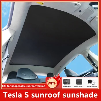 Teto do carro pára-Sol Para o Tesla S, Tecto de abrir Panorâmico, pára-Sol com Frente e de Cauda Bloco de Proteção UV Interior da Tampa