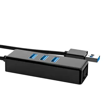 USB Para Adaptador de Ethernet De 4 Portas USB 3.0 Hub Ethernet Placa de Rede Para Notebook PC Android Placas de Rede Lenovos A625 100Mbps