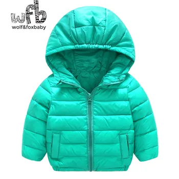 Varejo de 1 a 6 anos crianças de puro com capuz curto parágrafo de algodão quente casaco curto de inverno