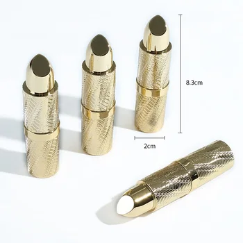 Vazio Batom Recipiente Tubo de Ouro Batom em Forma de Maquiagem Lip Balm Recipiente 12.1 mm de Cosméticos Batom de Embalagem 10/30pcs