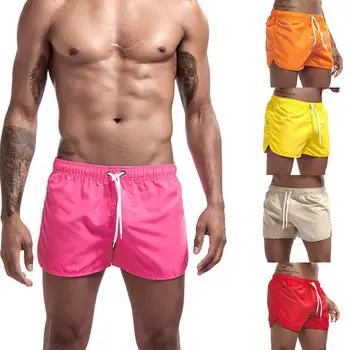 Verão Quickdry Shorts Homens Quente Shorts Ocasionais de Fitness Calças Curtas Praia Execução de Natação prancha de Surf Troncos Para Homens de Sunga