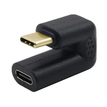 Ângulo de 180 Graus USB3.1 USB C Macho para Fêmea Adaptador de Extensão de 10 gbps-Tipo c de Extensão banhado a Ouro 3A carregamento rápido de Áudio